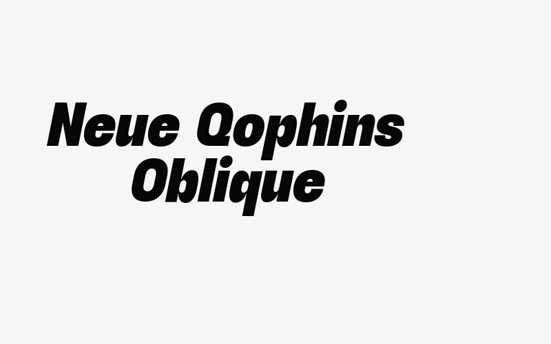 Neue Qophins Oblique Font