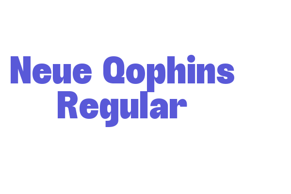 Neue Qophins Regular Font