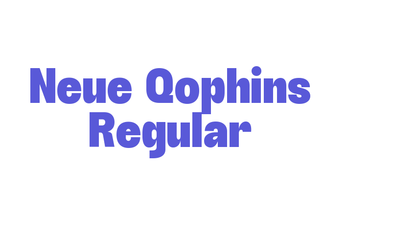 Neue Qophins Regular Font