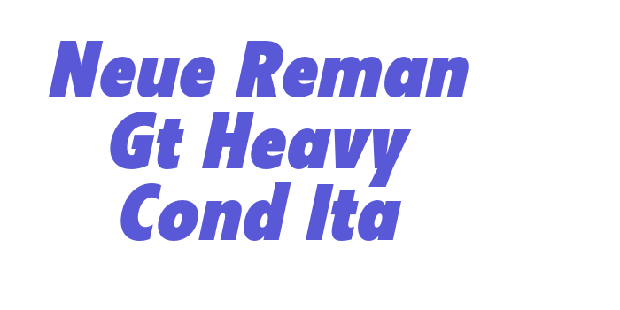 Neue Reman Gt Heavy Cond Ita Font Download