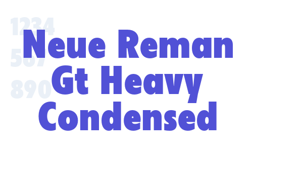 Neue Reman Gt Heavy Condensed font download