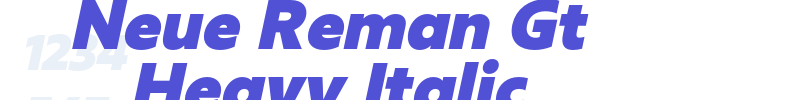 Neue Reman Gt Heavy Italic-font