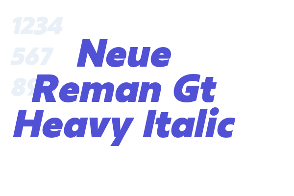 Neue Reman Gt Heavy Italic