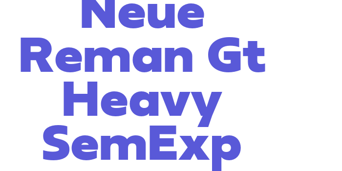 Neue Reman Gt Heavy SemExp Font