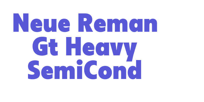 Neue Reman Gt Heavy SemiCond Font Download