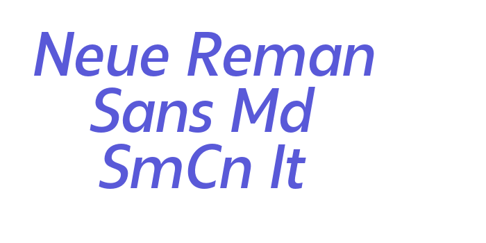 Neue Reman Sans Md SmCn It Font Download