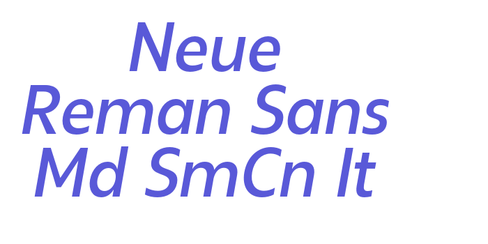 Neue Reman Sans Md SmCn It Font