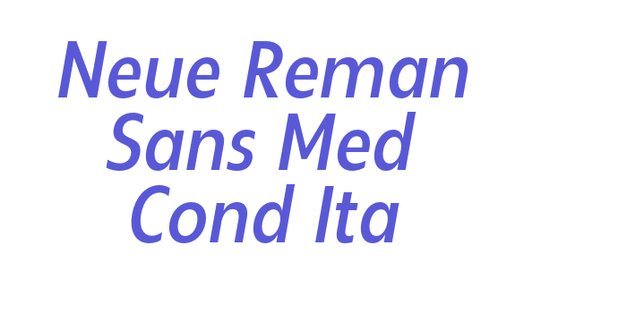 Neue Reman Sans Med Cond Ita Font Download