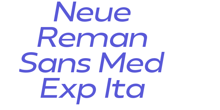 Neue Reman Sans Med Exp Ita Font Download