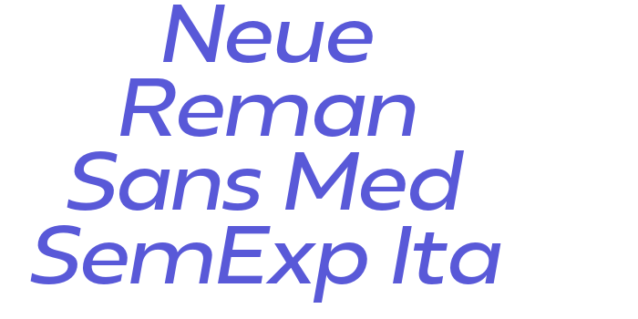 Neue Reman Sans Med SemExp Ita Font Download