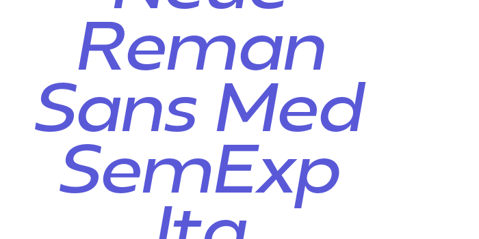 Neue Reman Sans Med SemExp Ita Font