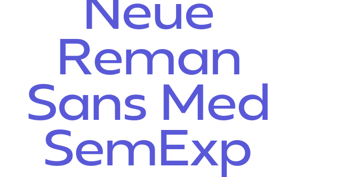 Neue Reman Sans Med SemExp Font