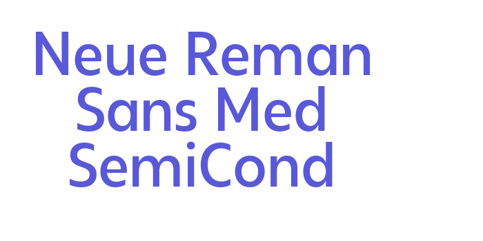 Neue Reman Sans Med SemiCond Font Download