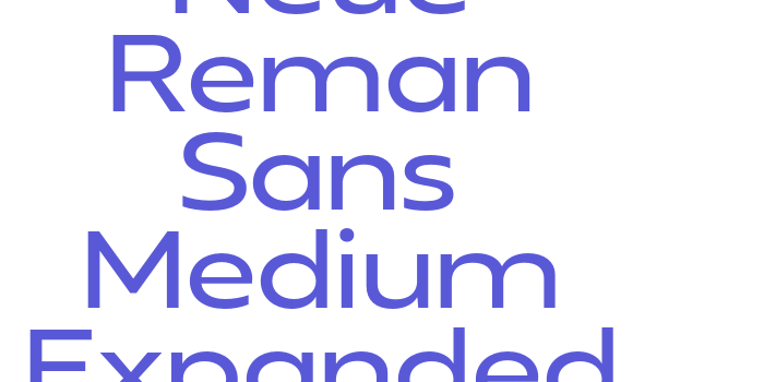 Neue Reman Sans Medium Expanded Font