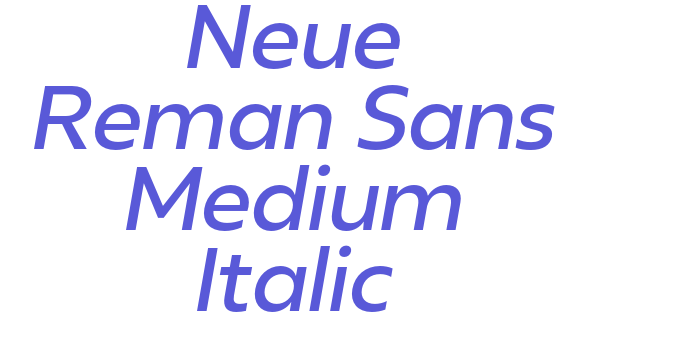 Neue Reman Sans Medium Italic Font Download