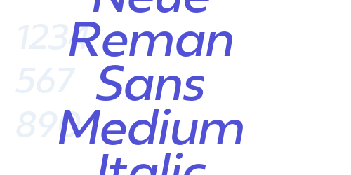 Neue Reman Sans Medium Italic