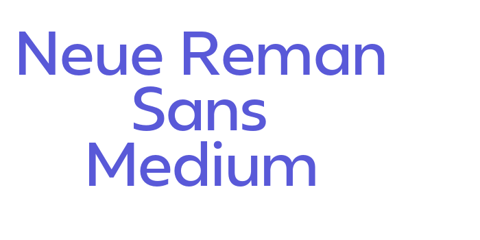 Neue Reman Sans Medium Font Download