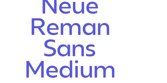 Neue Reman Sans Medium Font