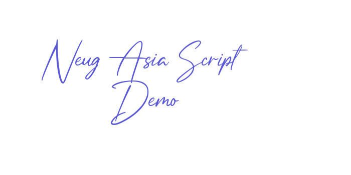 Neug Asia Script Demo Font Download