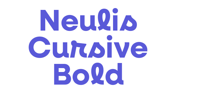 Neulis Cursive Bold Font