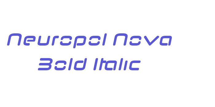 Neuropol Nova Bold Italic Font Download