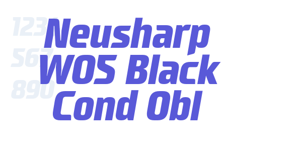 Neusharp W05 Black Cond Obl font free