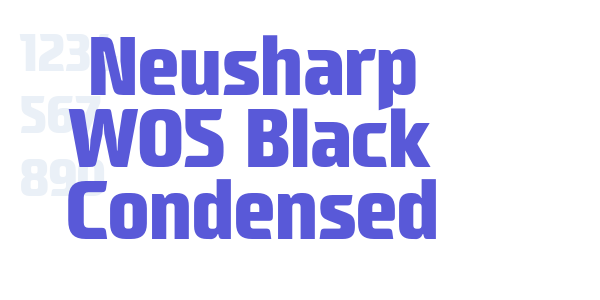 Neusharp W05 Black Condensed font