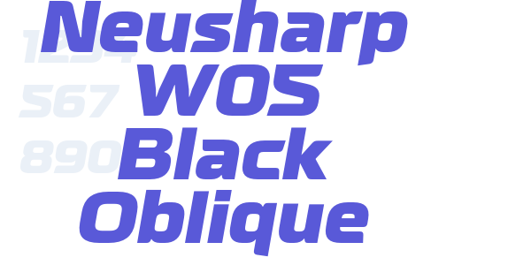 Neusharp W05 Black Oblique font