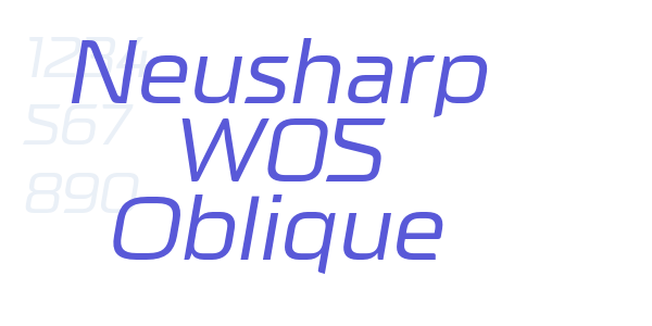 Neusharp W05 Oblique font free