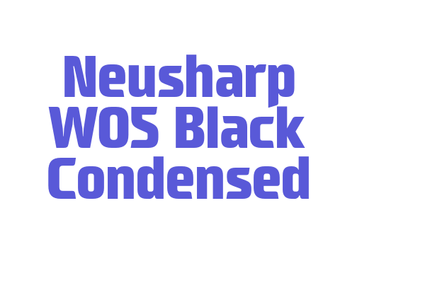 Neusharp W05 Black Condensed Font