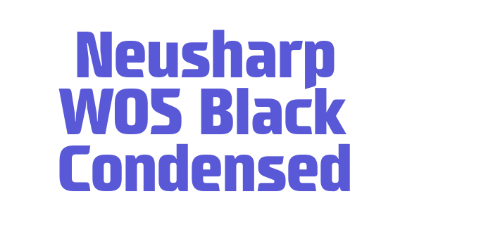 Neusharp W05 Black Condensed Font Download