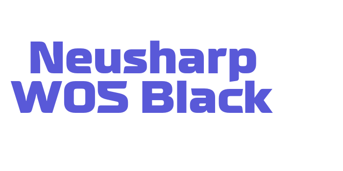 Neusharp W05 Black Font Download