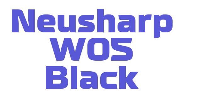 Neusharp W05 Black Font