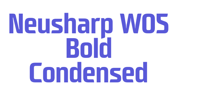 Neusharp W05 Bold Condensed Font Download