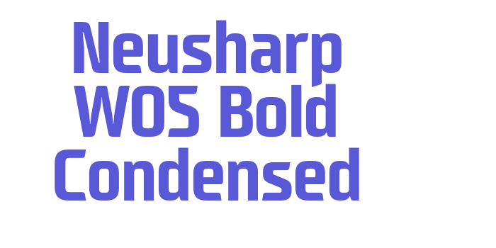 Neusharp W05 Bold Condensed Font