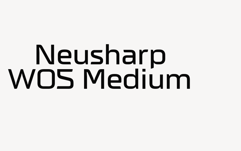 Neusharp W05 Medium Font