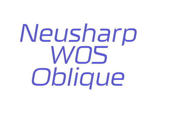 Neusharp W05 Oblique Font