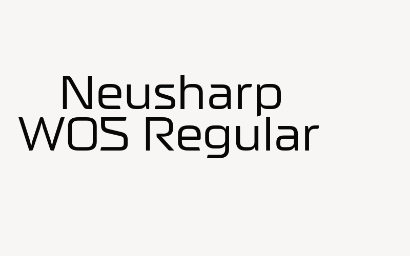 Neusharp W05 Regular Font