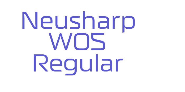 Download Neusharp W05 Regular Font