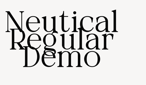 Neutical Regular Demo Font