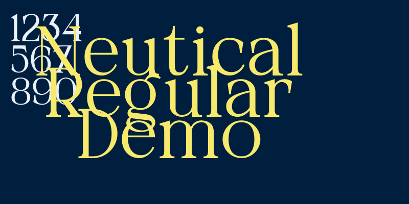 Neutical Regular Demo font free