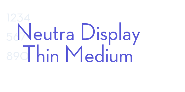 Neutra Display Thin Medium font free