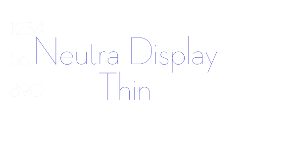 Neutra Display Thin font free