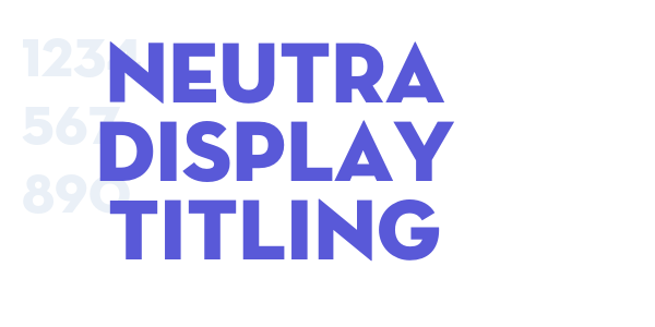 Neutra Display Titling font free