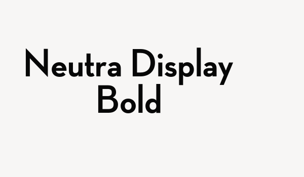 Neutra Display Bold Font