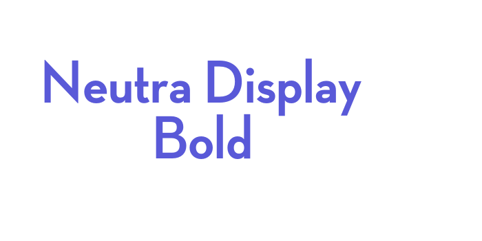 Neutra Display Bold Font Download