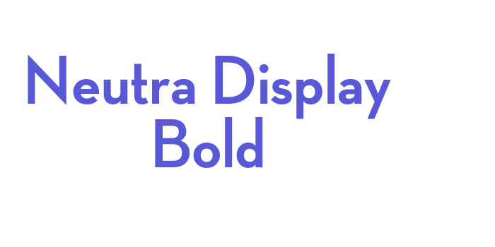 Neutra Display Bold Font