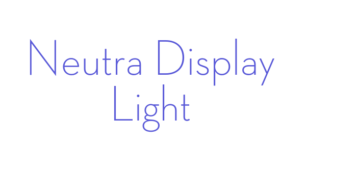 Neutra Display Light Font