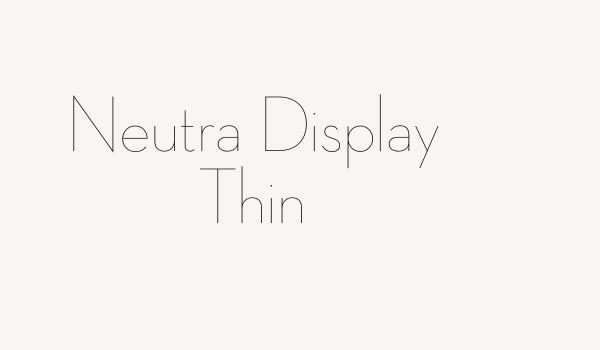 Neutra Display Thin Font