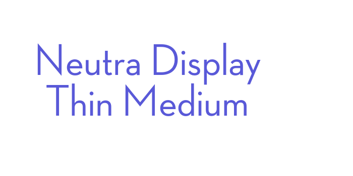 Neutra Display Thin Medium Font Download